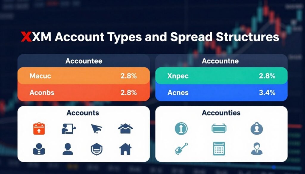 XM account types and spread structures comparison
