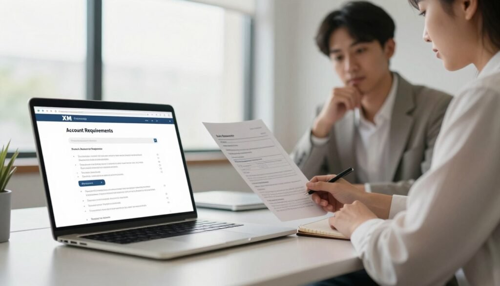 XM trading account requirements